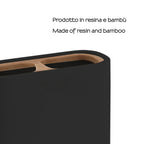 Portaspazzolini da appoggio Gedy modello Ninfea - Nero Matt