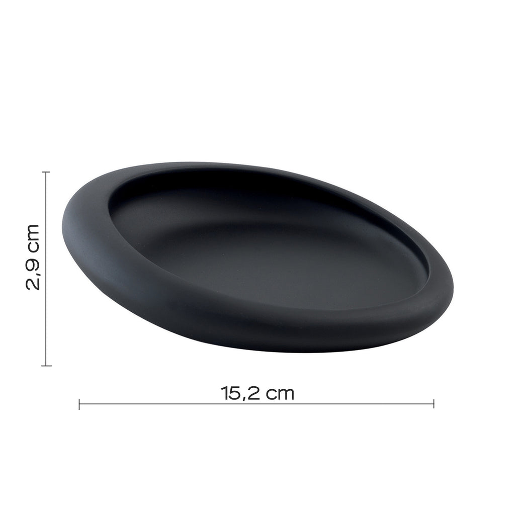 Portasapone da appoggio Gedy serie Iside - Nero Matt