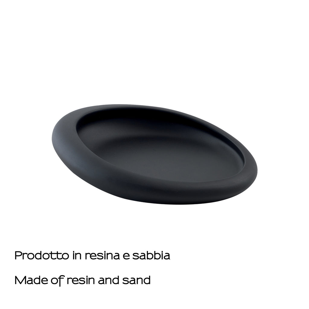 Portasapone da appoggio Gedy serie Iside - Nero Matt