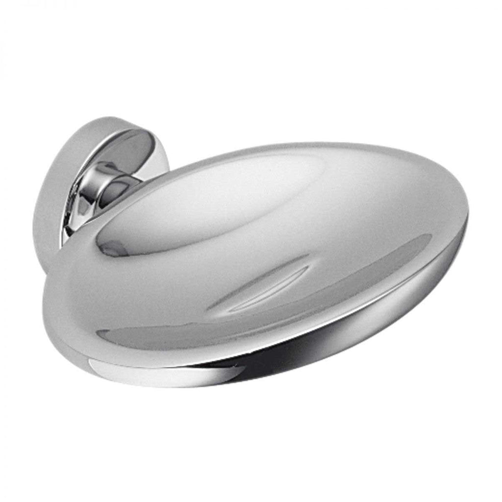 Porta sapone da bagno in ottone cromato collezione Plus di Colombo Design