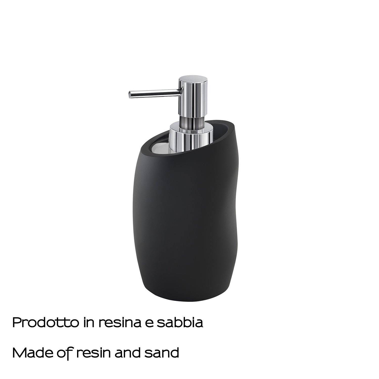 Dispenser sapone con erogatore in Cromall Gedy serie Iside - Nero Matt