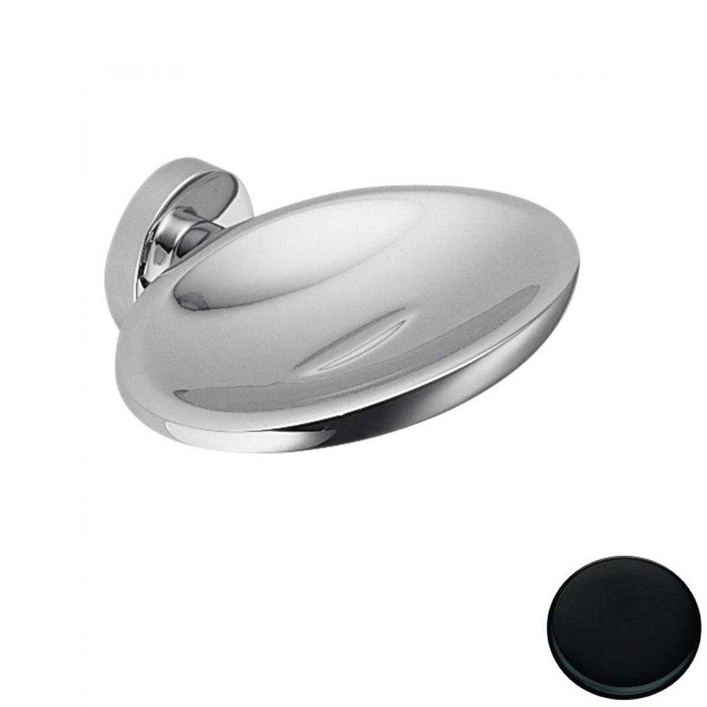 Porta sapone da bagno in ottone nero opaco collezione Plus di Colombo Design
