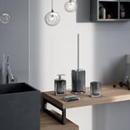 Portaspazzolini da appoggio Gedy modello Antares - Grigio