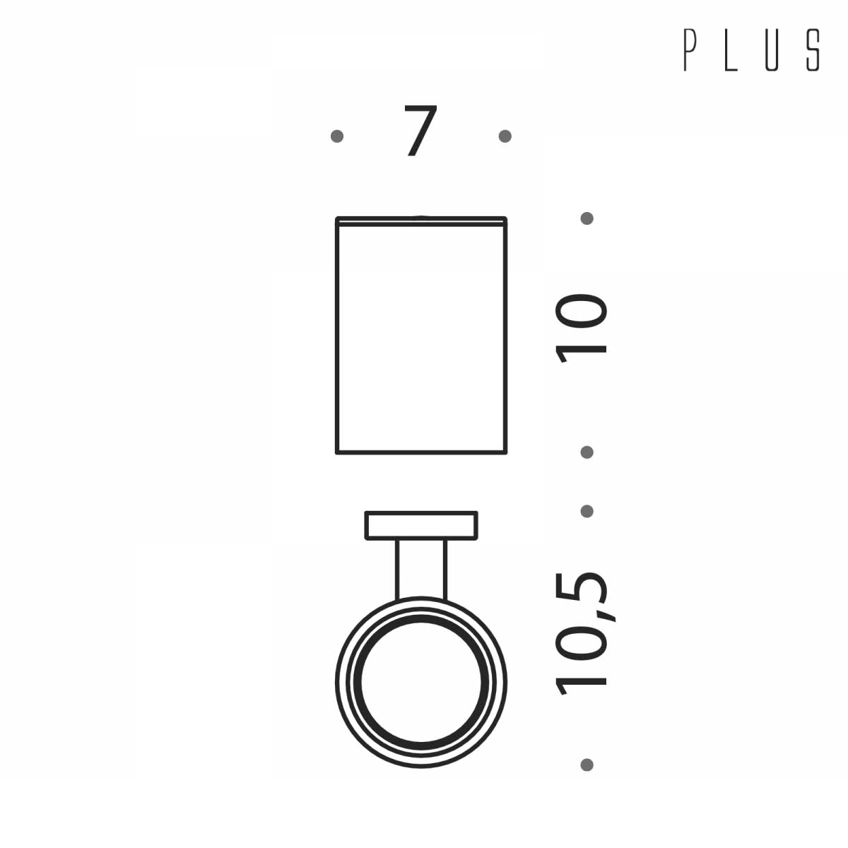 Porta spazzolini da bagno in vetro e ottone nero opaco collezione Plus di Colombo Design