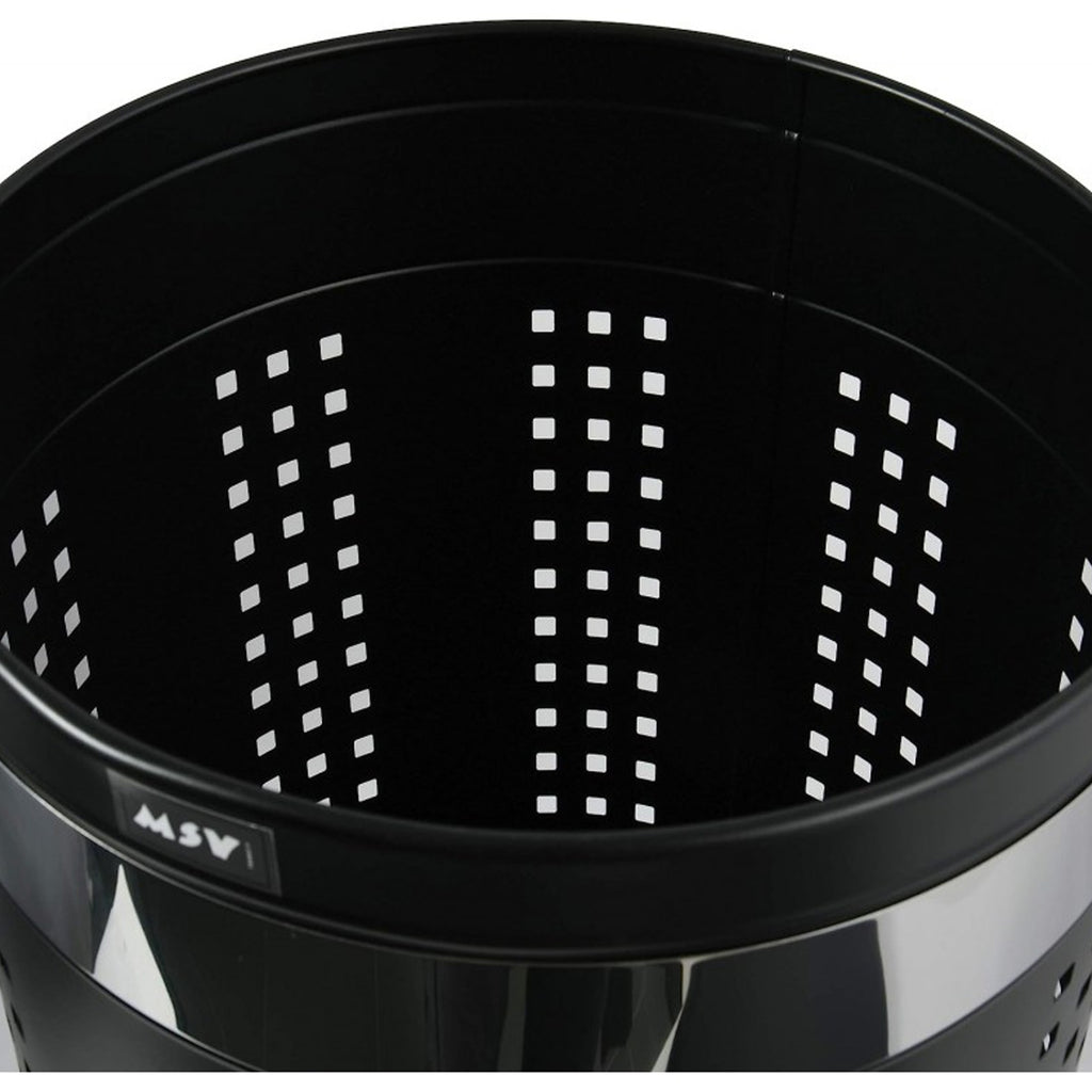 Cesto portabiancheria da 46L con fodera in Acciaio Inox - Nero