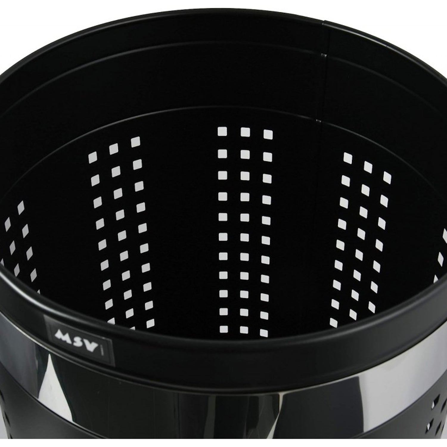 Cesto portabiancheria da 46L con fodera in Acciaio Inox - Nero