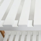 Appendiabiti in bambÃ¹ con due ripiani modello Mia - Bianco