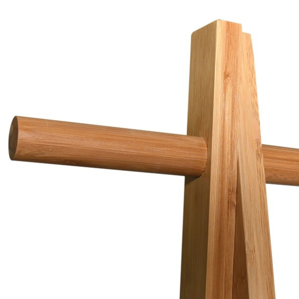 Appendiabiti in bambÃ¹ con due ripiani modello Mia - Bianco