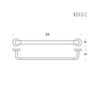 Porta salvietta 39cm in ottone collezione Nordic di Colombo Design