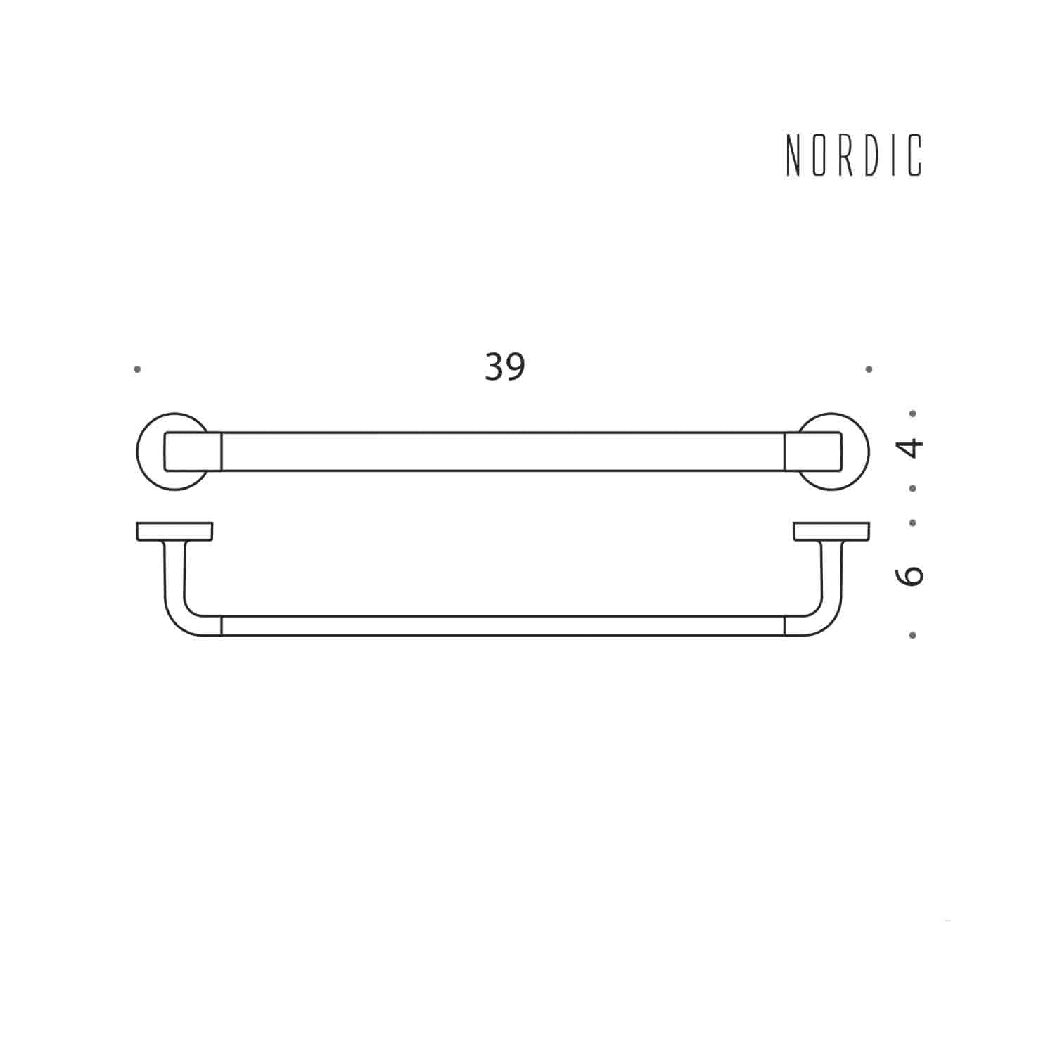 Porta salvietta 39cm in ottone collezione Nordic di Colombo Design