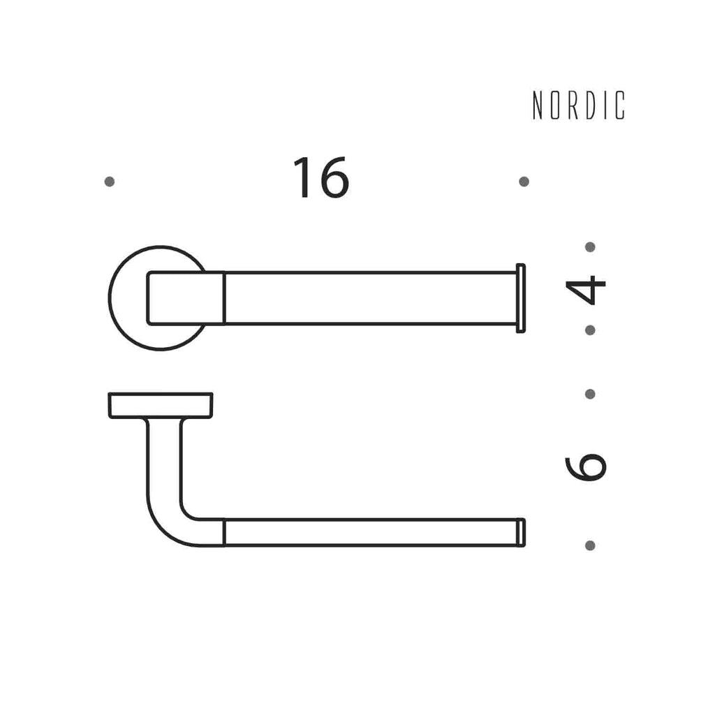 Porta rotolo in ottone collezione Nordic di Colombo Design