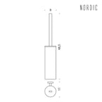 Porta scopino in ottone collezione Nordic di Colombo Design