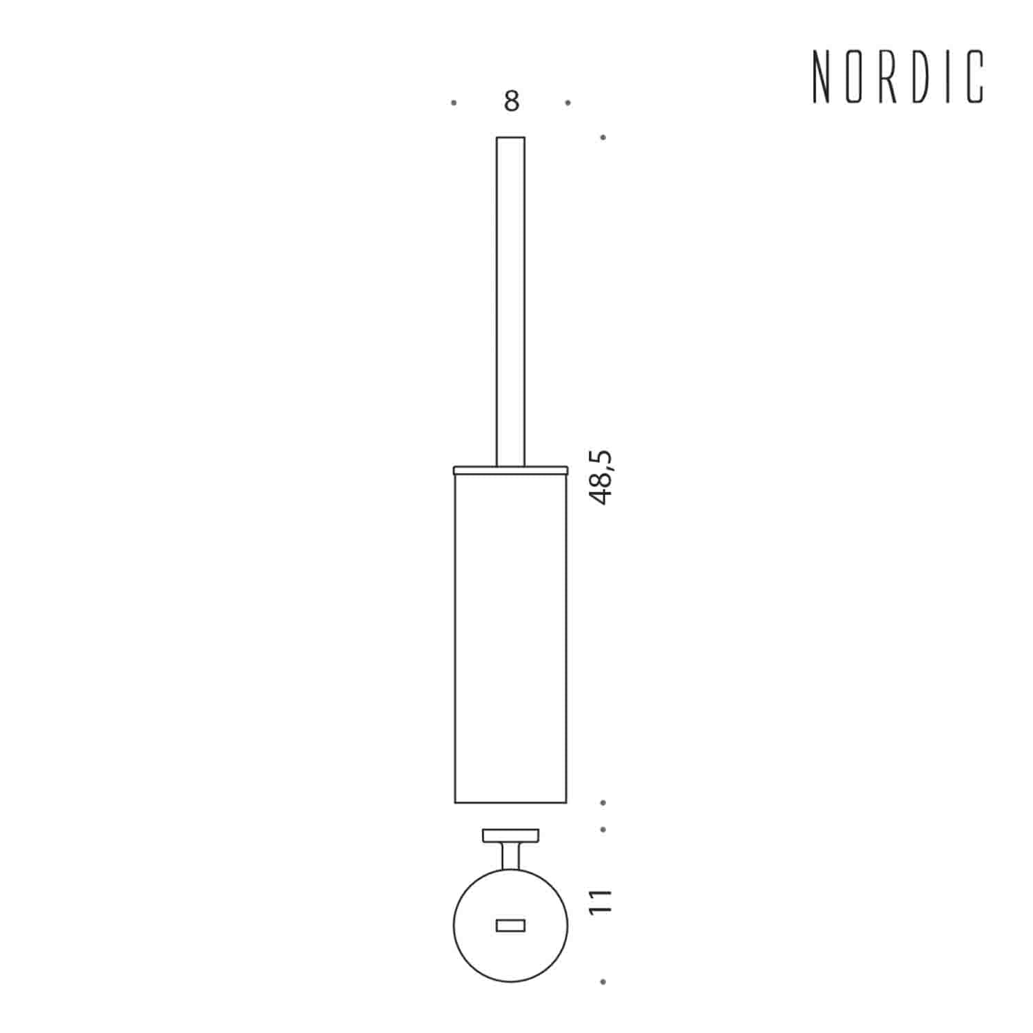 Porta scopino in ottone collezione Nordic di Colombo Design