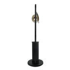 Piantana da bagno con porta carta igienica e scopino wc modello Abby colore nero opaco