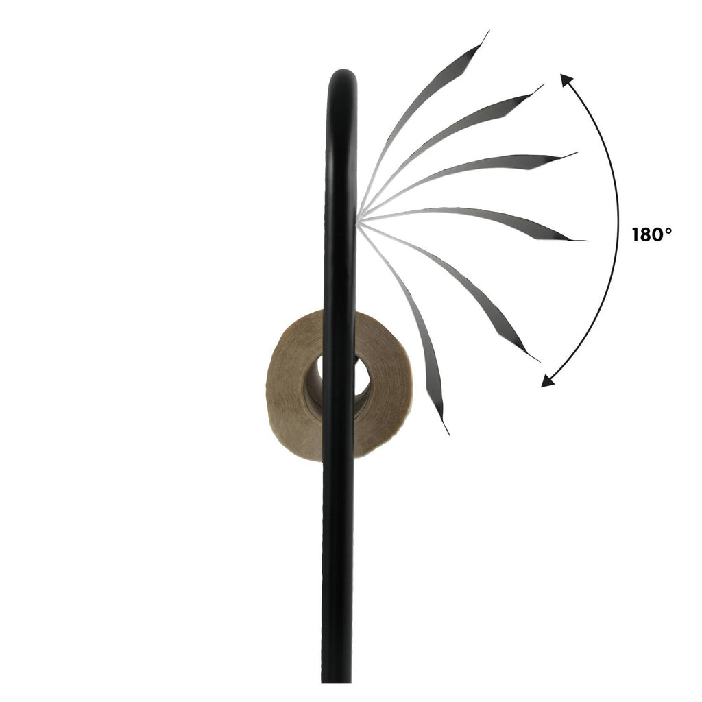 Piantana da bagno con porta carta igienica e scopino wc modello Abby colore nero opaco
