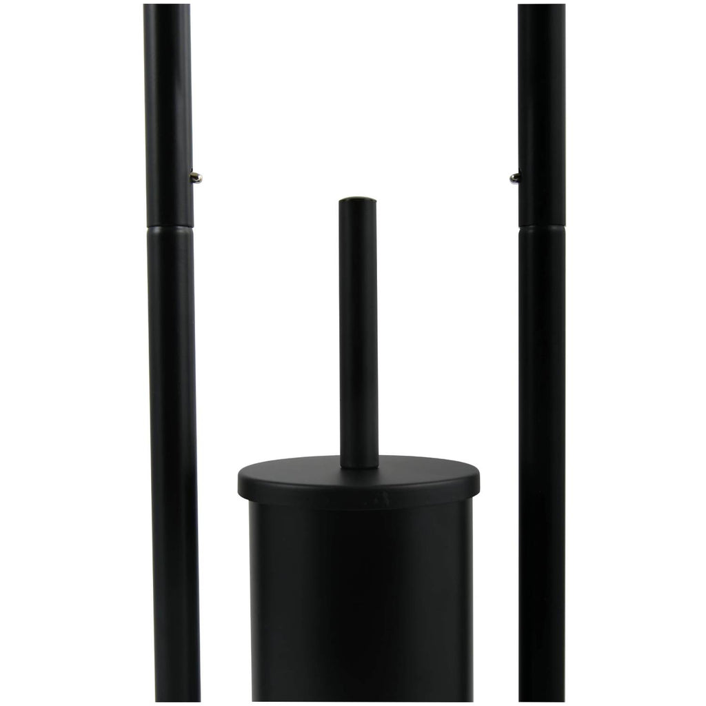 Piantana da bagno con porta carta igienica e scopino wc modello Abby colore nero opaco