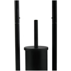 Piantana da bagno con porta carta igienica e scopino wc modello Abby colore nero opaco