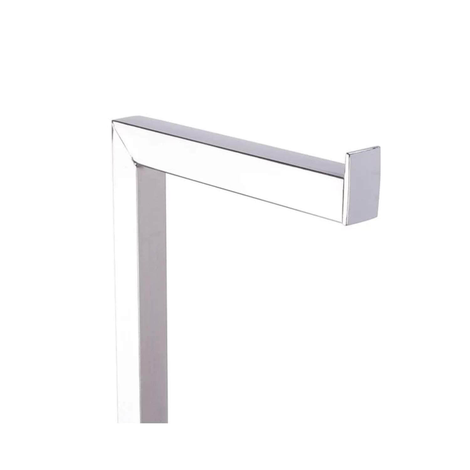 Piantana da bagno con portarotolo carta igienica e scopino wc in acciaio inox colore tortora