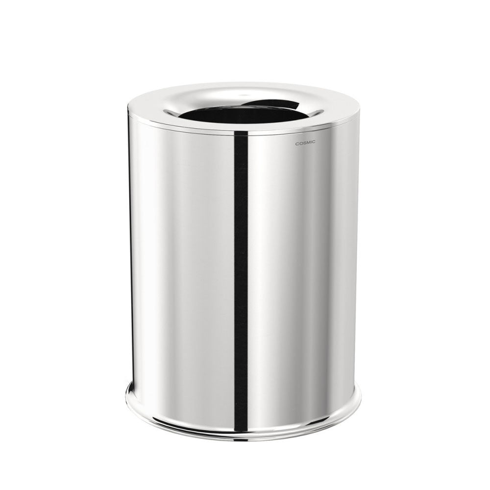 Cestino bagno da terra in acciaio cromato inossidabile della collezione 'Architect s+' by Cosmic