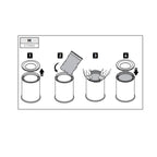 Cestino bagno da terra in acciaio cromato inossidabile della collezione 'Architect s+' by Cosmic