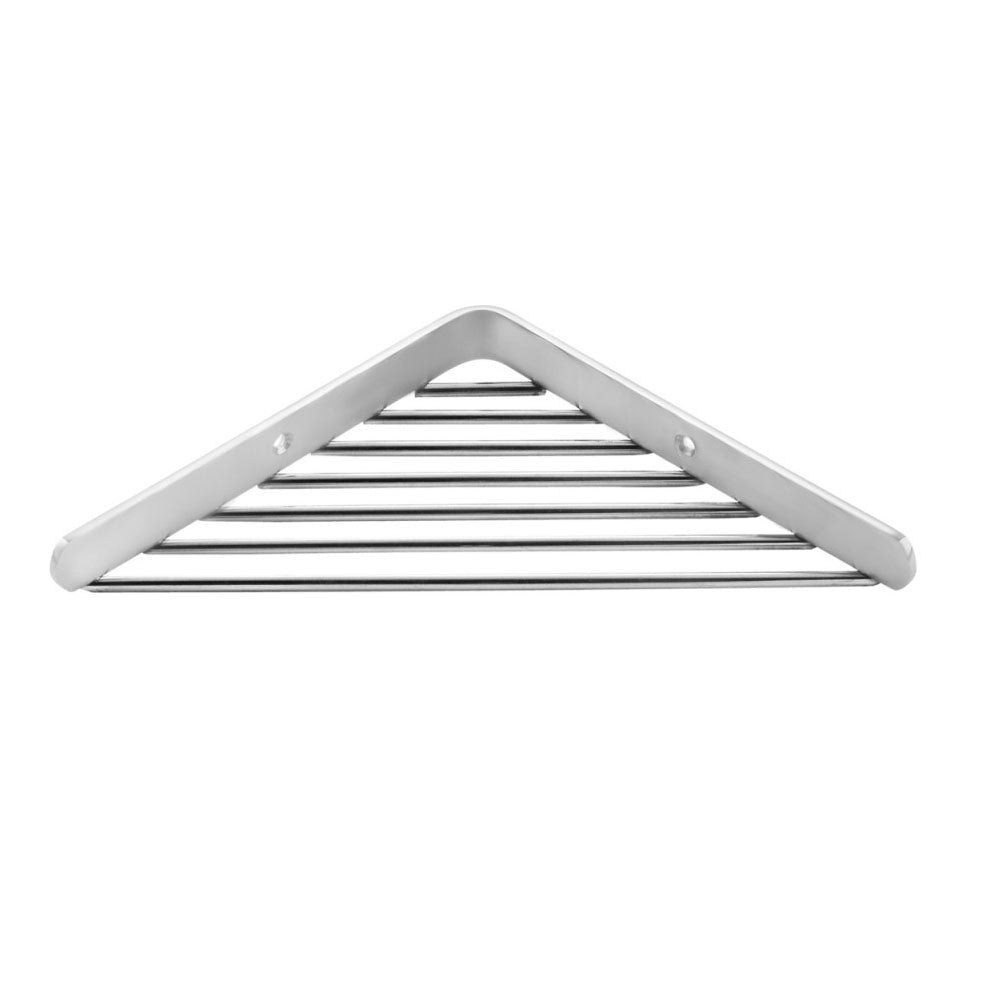 Griglia angolare porta sapone in acciaio inossidabile cromato della collezione 'Architect' by Cosmic cm 18x18x2