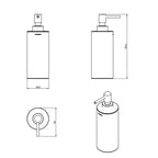 Dispenser sapone da appoggio in ottone cromato della collezione 'Architect' by Cosmic