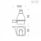 Dispenser Sapone in ottone cromato e vetro acidato versione Destra Colombo Design collezione AlizÃ¨ Con fissaggio a tassello inclusi