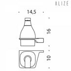 Dispenser Sapone in ottone cromato e vetro acidato versione Sinistra Colombo Design collezione AlizÃ¨ Con fissaggio a tassello inclusi