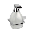 Dispenser Sapone in ottone cromato e vetro acidato versione Sinistra Colombo Design collezione AlizÃ¨ Con fissaggio a tassello inclusi