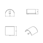 Porta rotolo sospeso in acciaio inossidabile lucido della collezione 'Logic' by Cosmic - con coperchio