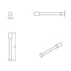 Porta rotolo sospeso in acciaio inossidabile satinato senza coperchio della collezione 'Logic' by Cosmic
