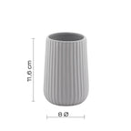 Portaspazzolini da appoggio in ceramica Gedy modello Marika - Grigio