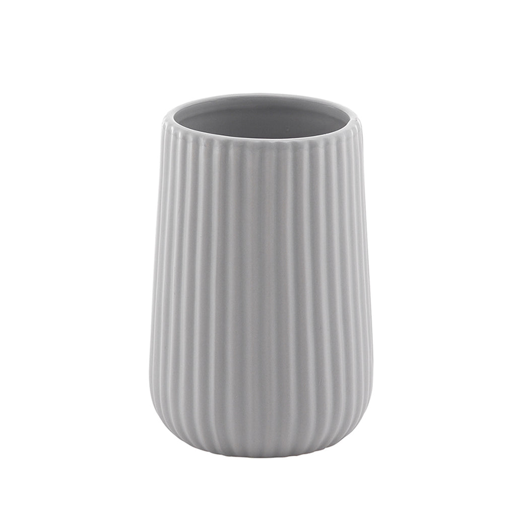Portaspazzolini da appoggio in ceramica Gedy modello Marika - Grigio