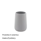 Portaspazzolini da appoggio in ceramica Gedy modello Marika - Grigio