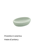 Portasapone da appoggio in ceramica di Gedy modello Marika - Verde Salvia