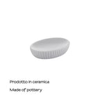 Portasapone da appoggio in ceramica di Gedy modello Marika - Grigio