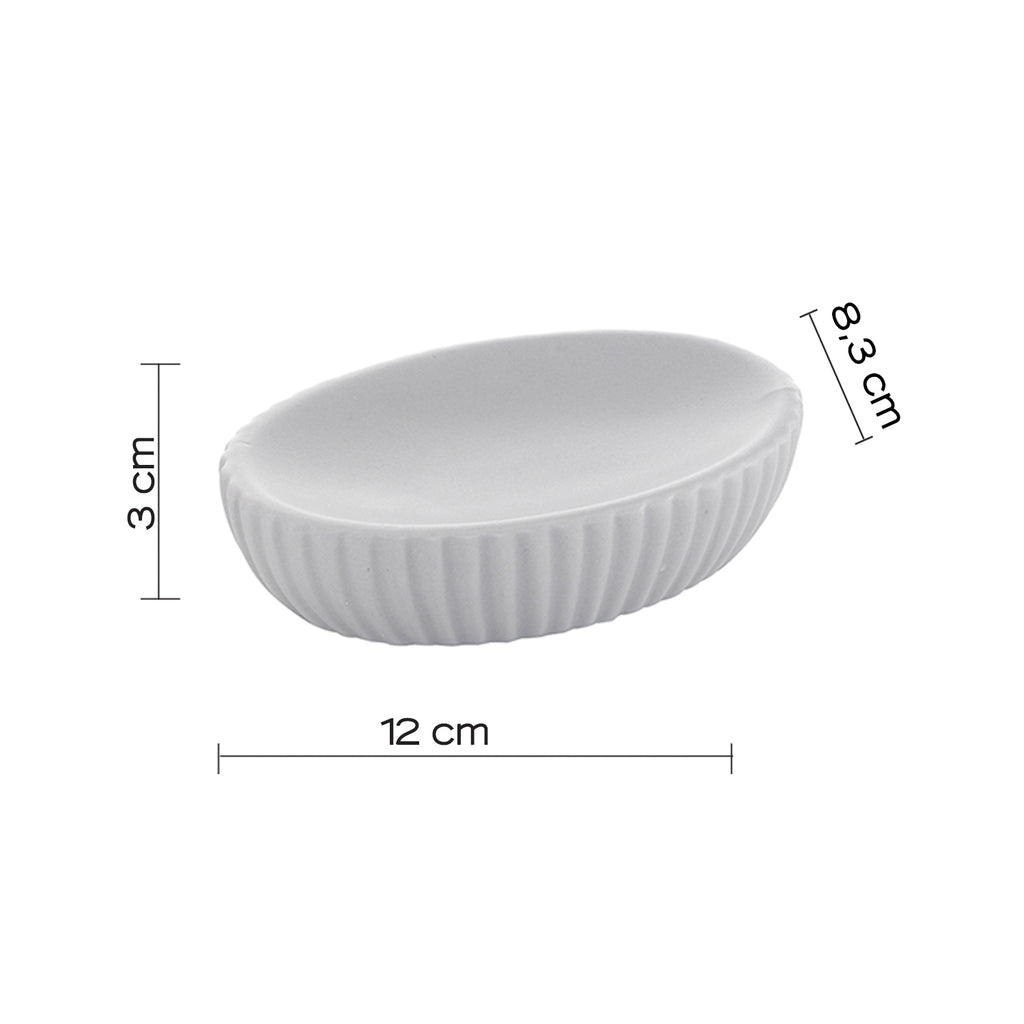 Portasapone da appoggio in ceramica di Gedy modello Marika - Grigio