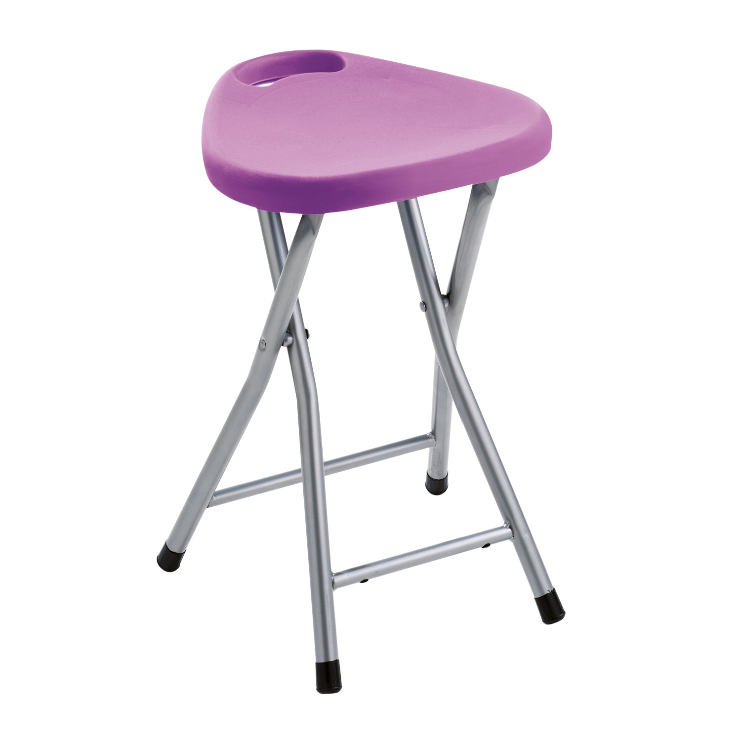 Sgabello Gedy richiudibile in resine termoplastiche e metallo - Lilla