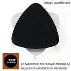 Sgabello Yannis di Gedy in acciaio inox e resine termoplastiche - Bianco