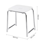 Sgabello Prima Classe di Gedy in Alluminio e ABS - Bianco/Cromato