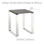 Sgabello Gedy modello Prima Classe in Alluminio e ABS - Antracite