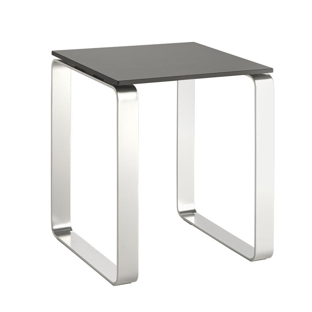 Sgabello Gedy modello Prima Classe in Alluminio e ABS - Antracite