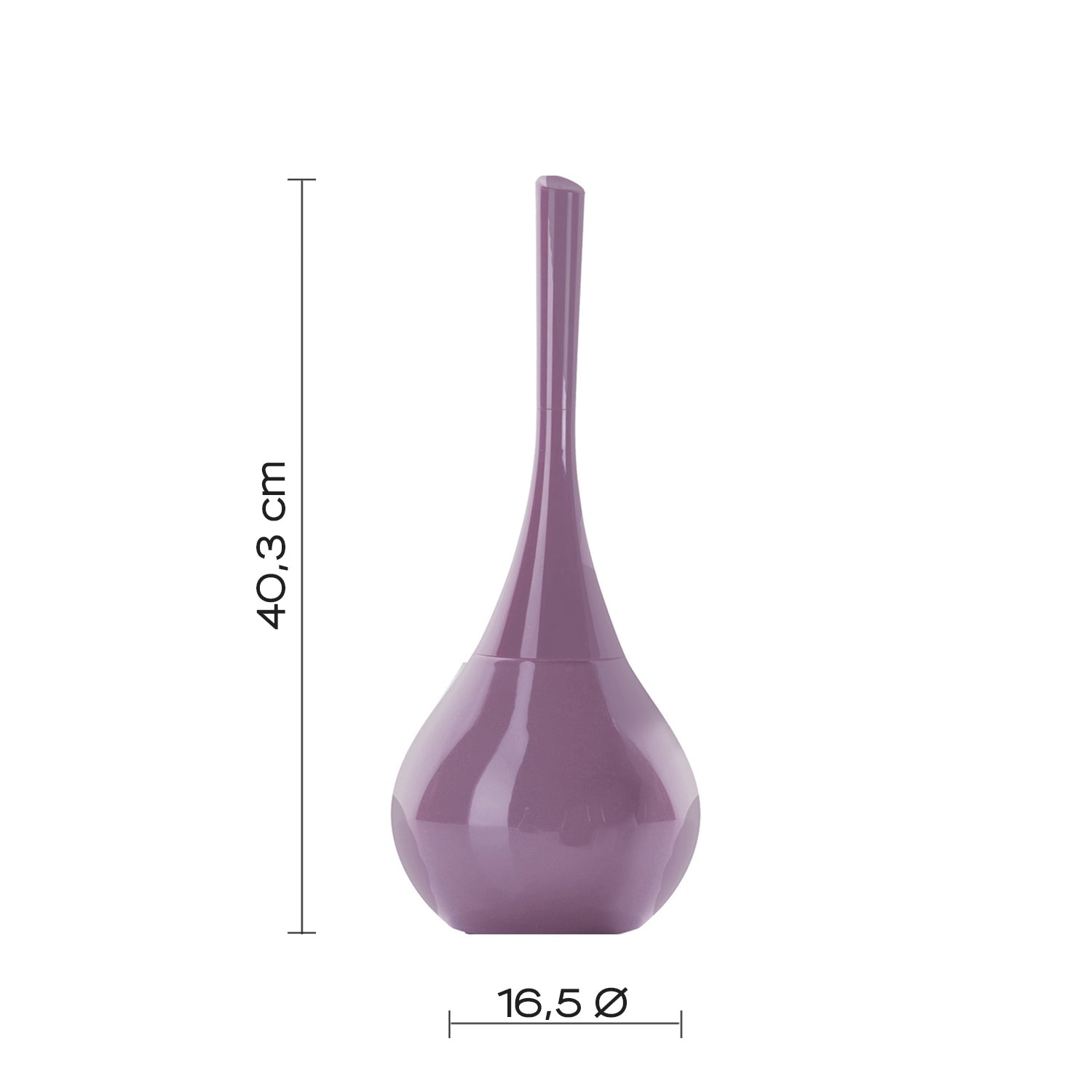 Scopino wc in ceramica Gedy modello Azalea - Lilla