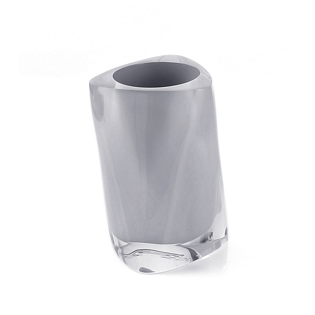 Portaspazzolini da appoggio Gedy modello Twist - Argento