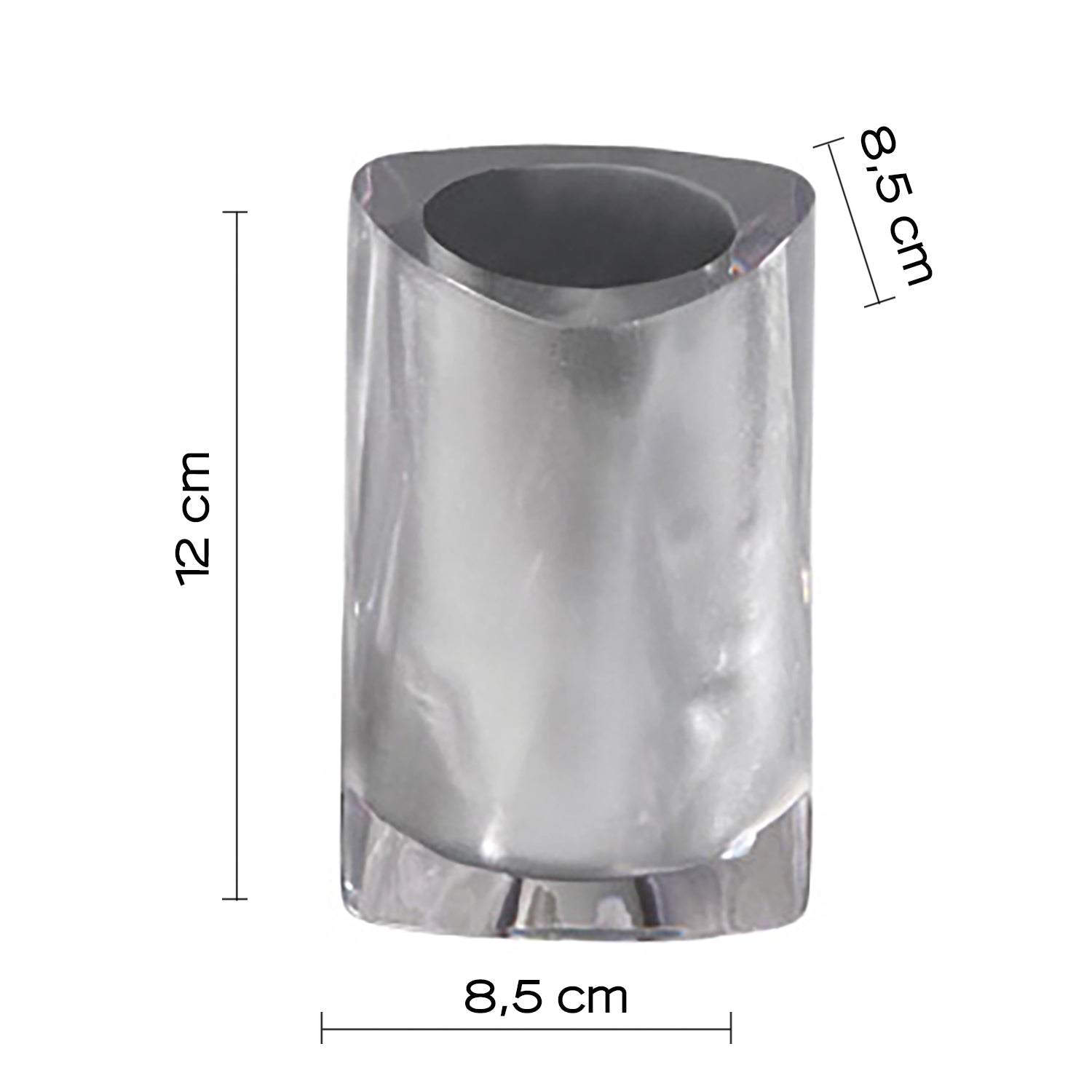 Portaspazzolini da appoggio Gedy modello Twist - Argento