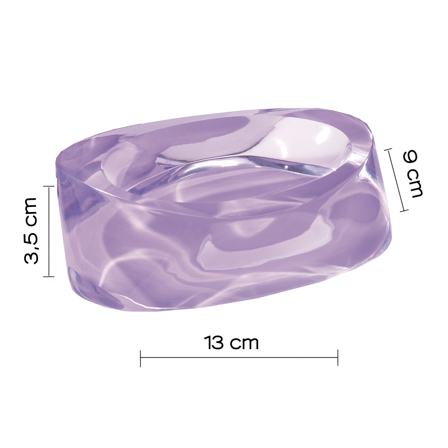 Portasapone da appoggio Gedy serie Twist - Lilla