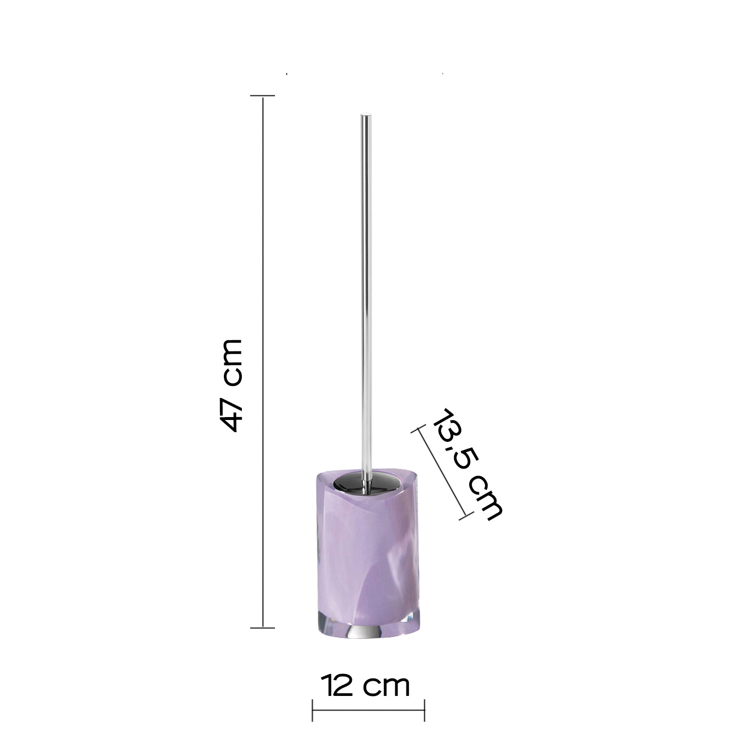 Scopino da appoggio con ciuffo in setole Gedy serie Twist - Lilla