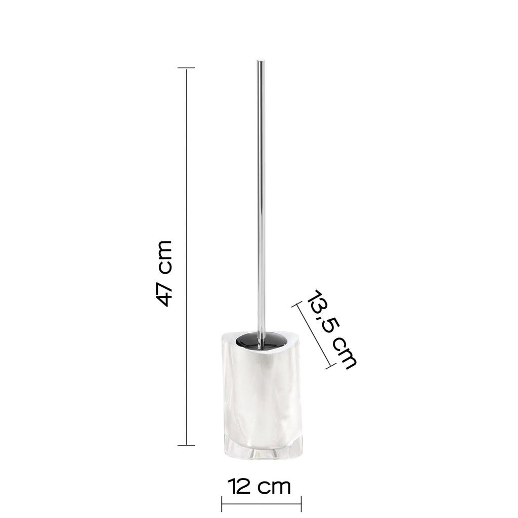 Scopino da appoggio con ciuffo in setole Gedy serie Twist - Bianco