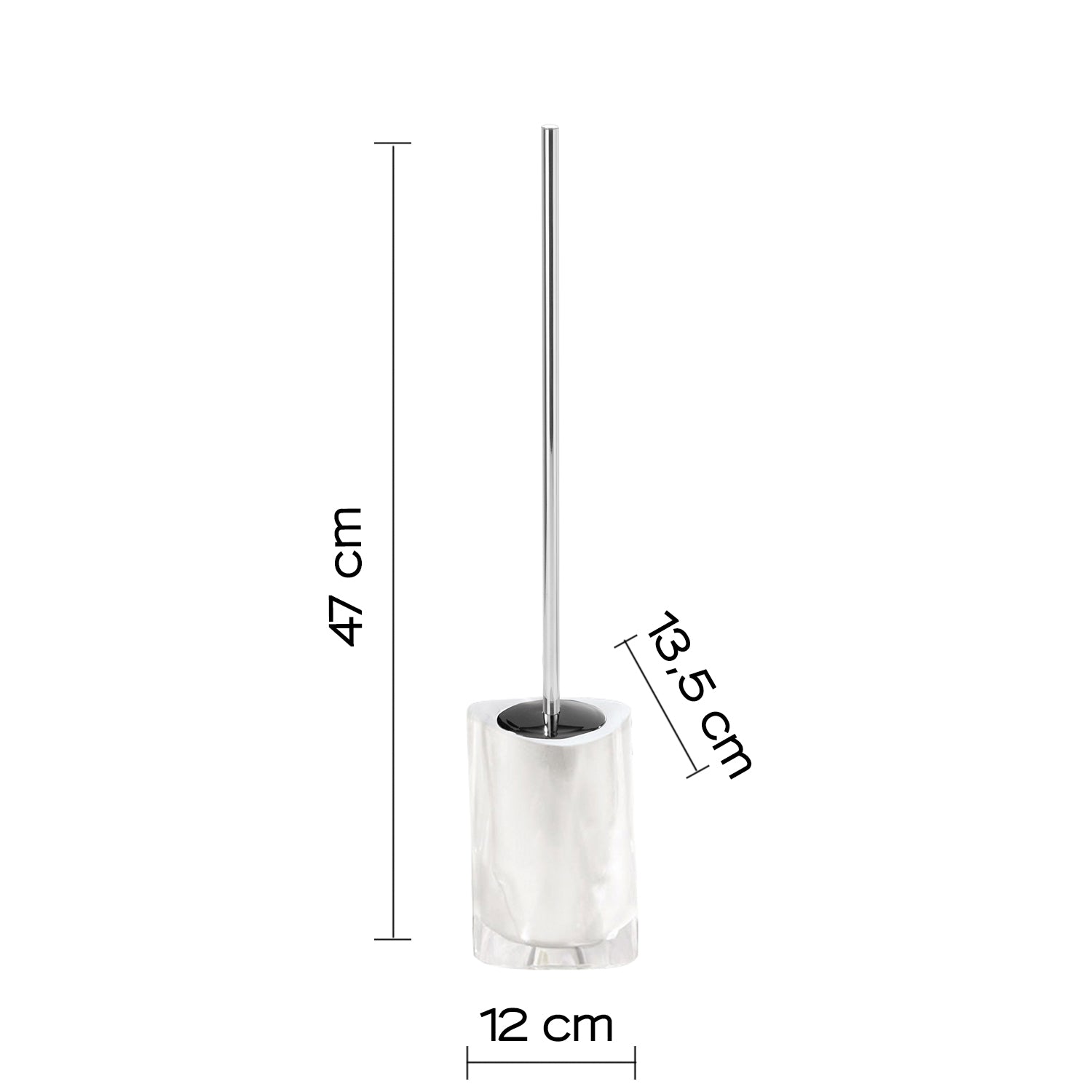Scopino da appoggio con ciuffo in setole Gedy serie Twist - Bianco