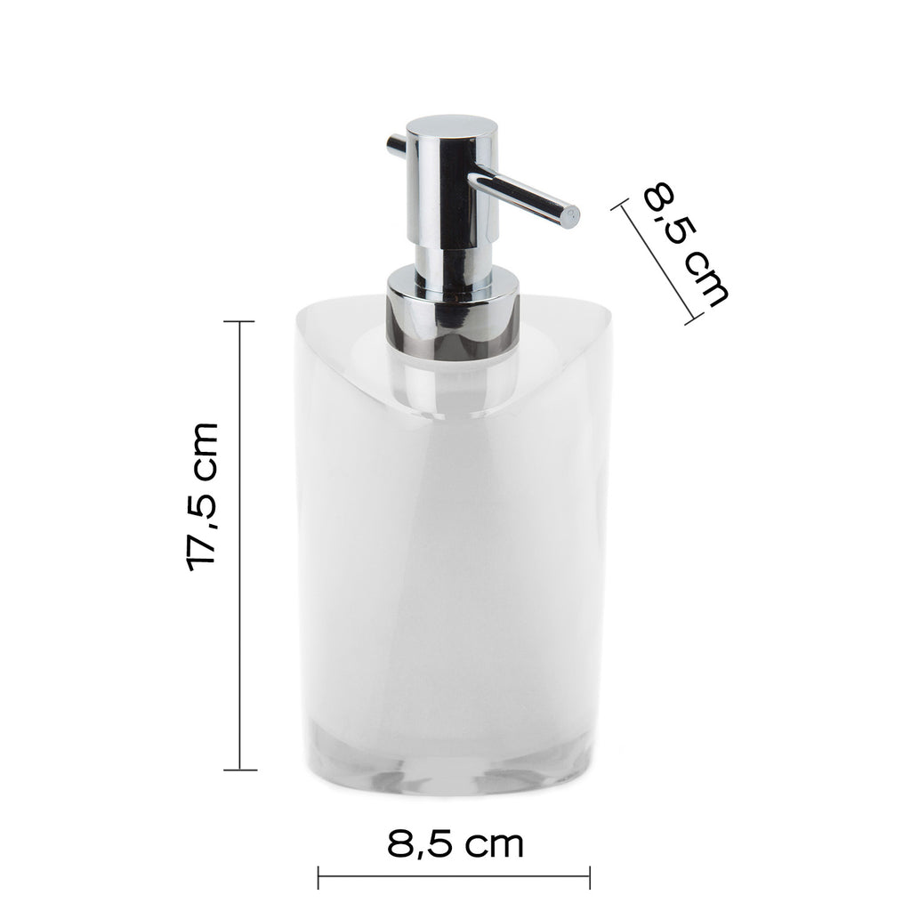 Dosasapone con erogatore in metallo Gedy serie Twist - Bianco